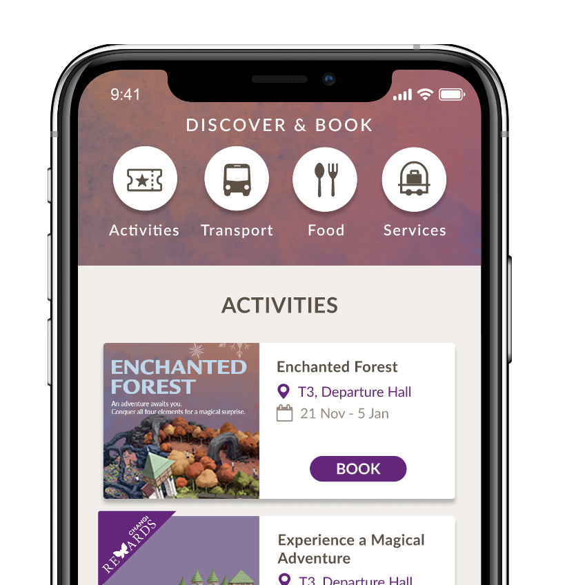 Discover & Book for Changi app